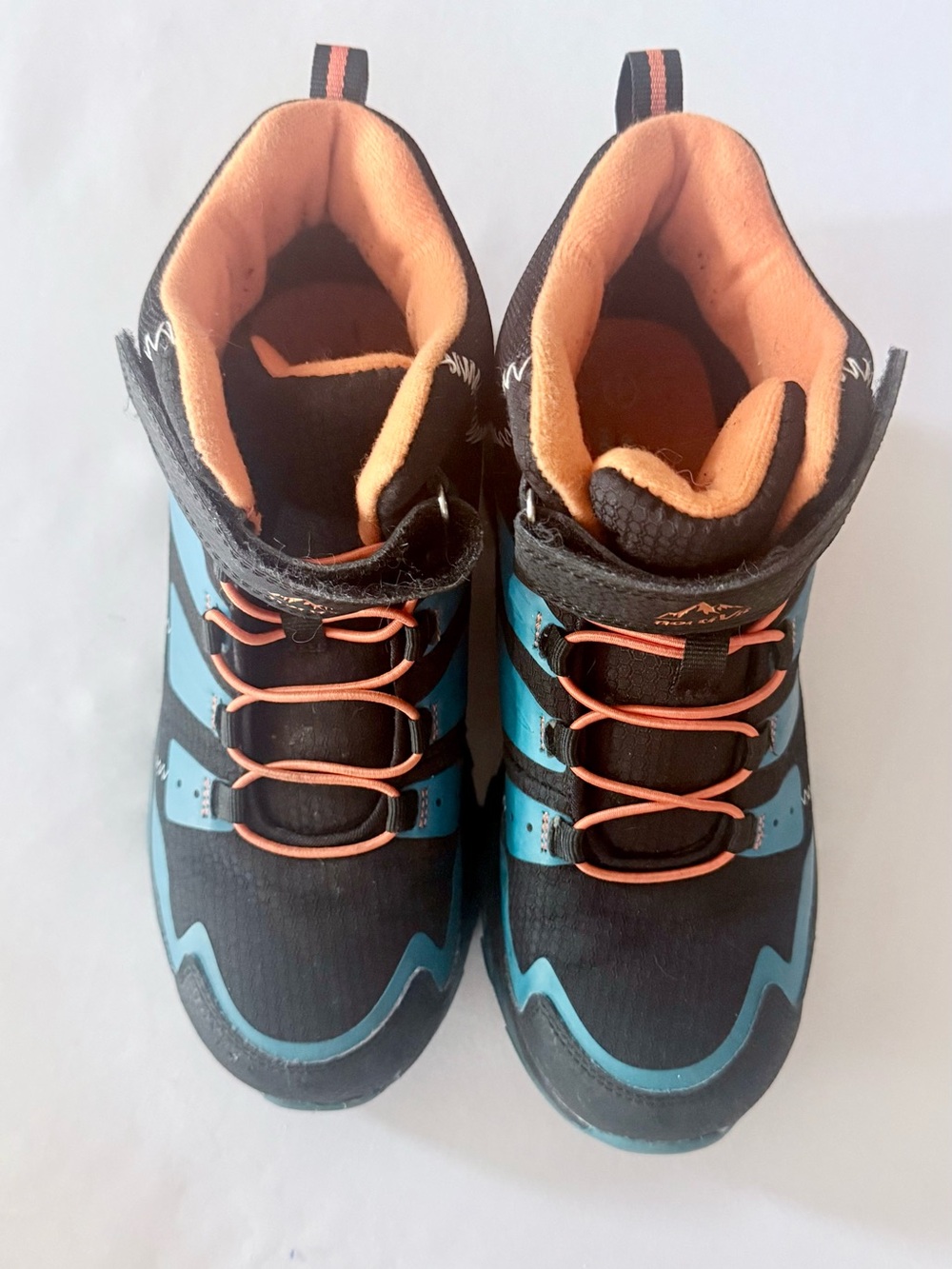 Kids Waterproof Outdoor Boots in Blue and Orange